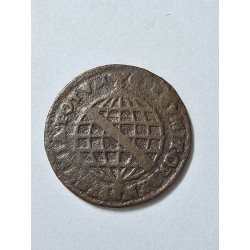 Moeda Brasil X Reis 1719 data entre pontos C028 Bc-Mbc