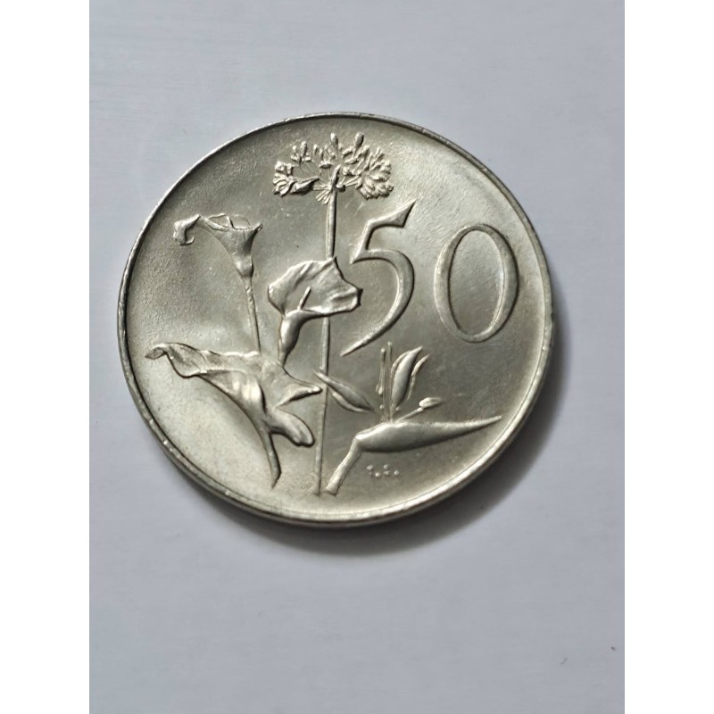 Moeda da África do Sul 50 cent 1968
