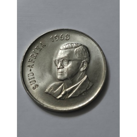 Moeda da África do Sul 50 cent 1968