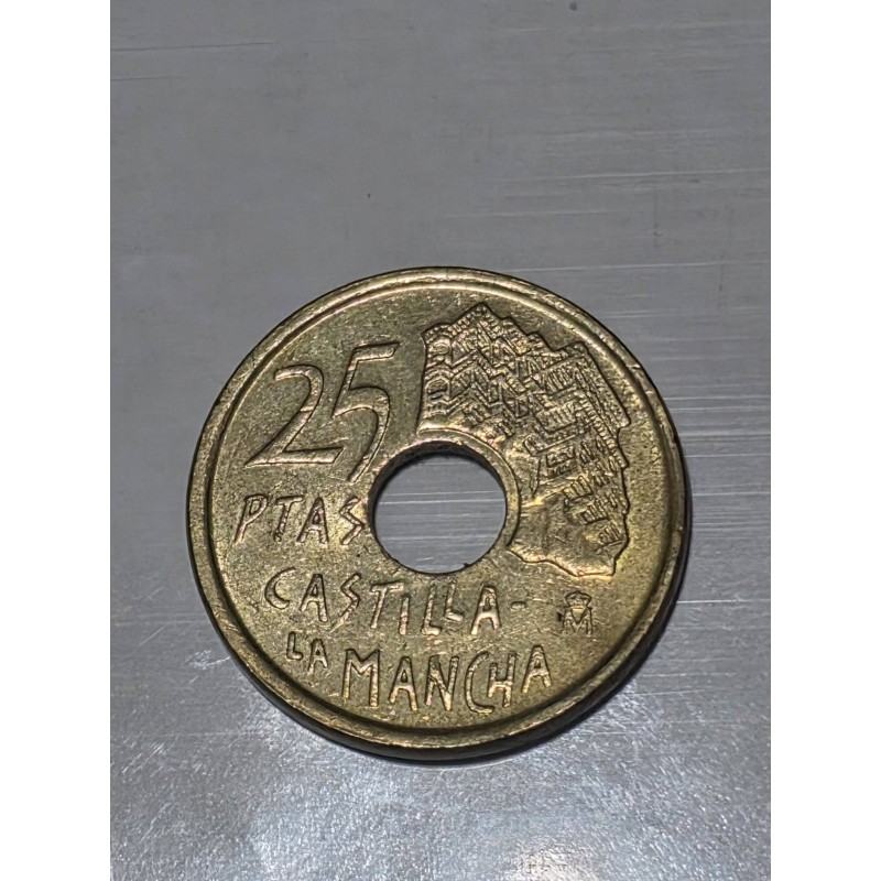Moeda da Espanha 25 pesetas 1996 Castilla la Mancha