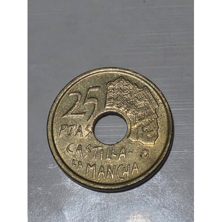 Moeda da Espanha 25 pesetas 1996 Castilla la Mancha
