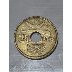 Moeda da Espanha 25 pesetas jogos olímpicos Barcelona 92