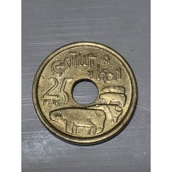 Moeda da Espanha 25 pessoas 1995 Castilla y Leon