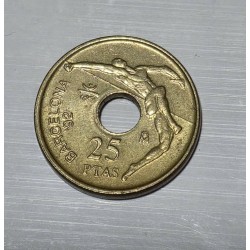 Moeda Espanha 25 pessoas jogos olímpicos Barcelona 92 1991