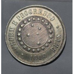 Moeda Brasil 1000 Reis 1889 república prata