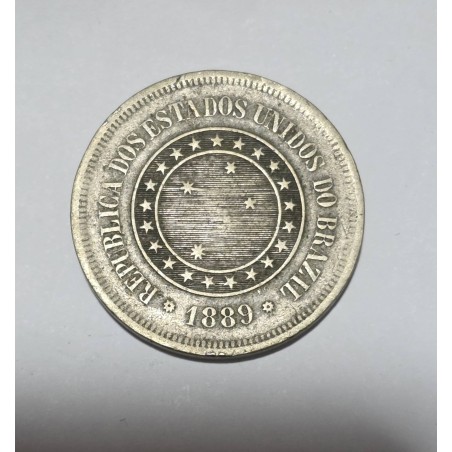 Moeda Brasil 100 Reis 1889 república