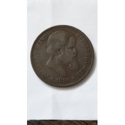 Moeda de 40 Réis 1880 | Império do Brasil | D. Pedro II - Raridade