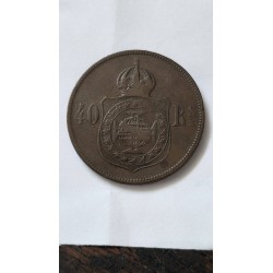 Moeda de 40 Réis 1880 | Império do Brasil | D. Pedro II - Raridade