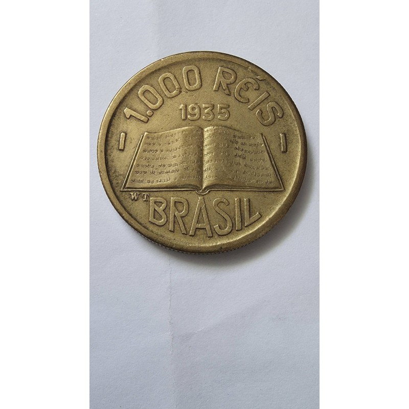 Moeda 1000 Réis 1935 | Padre Anchieta | Brasil Módulo Maior