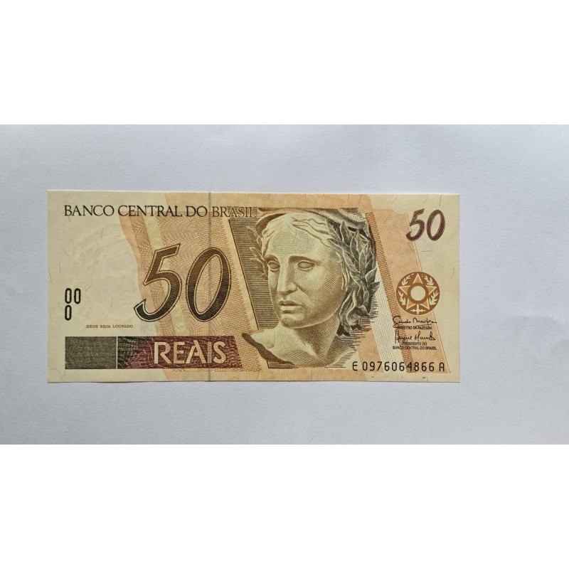 Cédula Brasil 50 reais C323 FE Primeira Familia