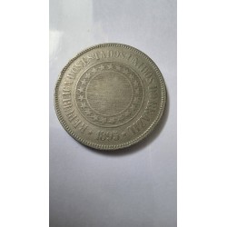 Moeda Brasil republica 200 Reis 1895 MBC