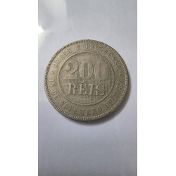 Moeda Brasil republica 200 Reis 1895 MBC