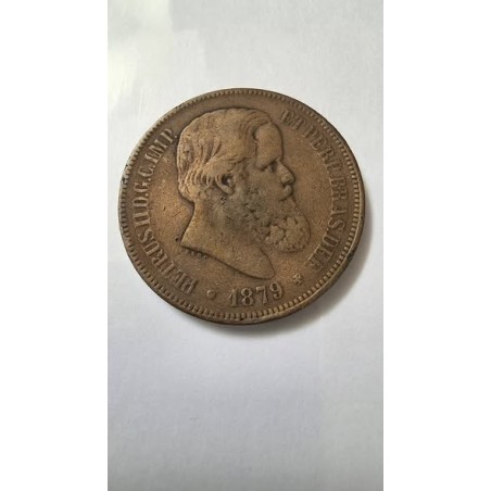 Moeda Brasil 40 Reis 1879 imperio MBC+