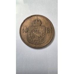 Moeda Brasil 40 Reis 1879 imperio MBC+