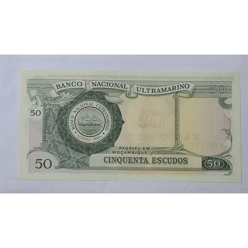 Cédula de Moçambique 50 escudos FE