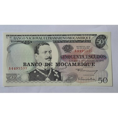 Cédula de Moçambique 50 escudos FE