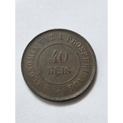 Moeda Brasil republica 40 Reis 1908 Soberba FC