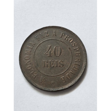 Moeda Brasil republica 40 Reis 1908 Soberba FC