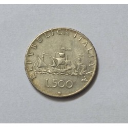 Moeda da Itália 500 liras 1960 prata .835 11g  MBC-S