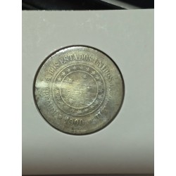 Moeda Brasil 100 réis 1900 data escassa