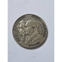 Moeda Brasil 2000 reis 1922 prata 500