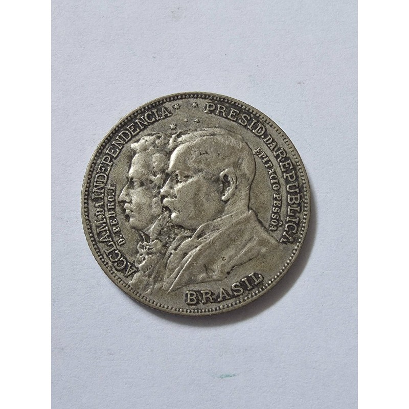 Moeda Brasil 2000 reis 1922 prata 500