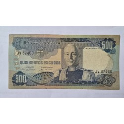 Cédula de Angola 500 escudos 1972 MBC