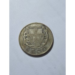 Moeda Portugal 5 Escudos 1933 Caravela - Prata 650 (7g)