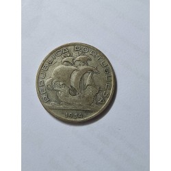 Moeda Portugal 10 escudos 1954 prata 680 12,5g