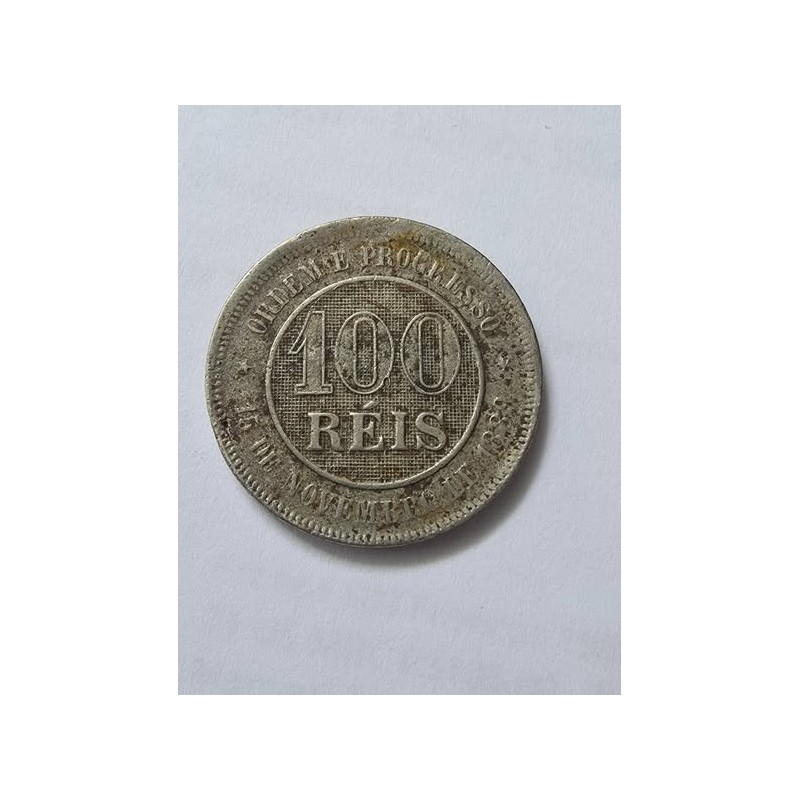Moeda Brasil 100 Reis 1899 V043 MBC