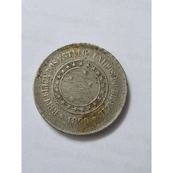Moeda Brasil 100 Reis 1899 V043 MBC