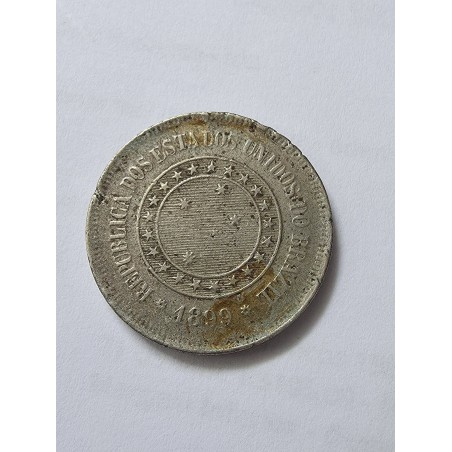 Moeda Brasil 100 Reis 1899 V043 MBC