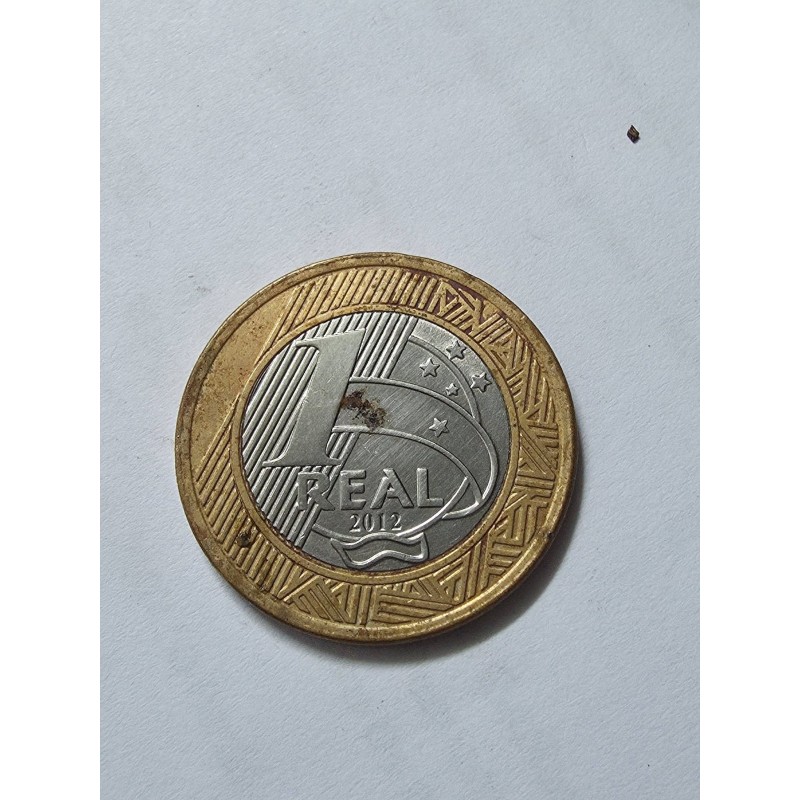 Moeda Brasil 1 real bandeira olímpica  MBC