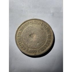 Moeda Brasil 200 reis 1899 data difícil MBC