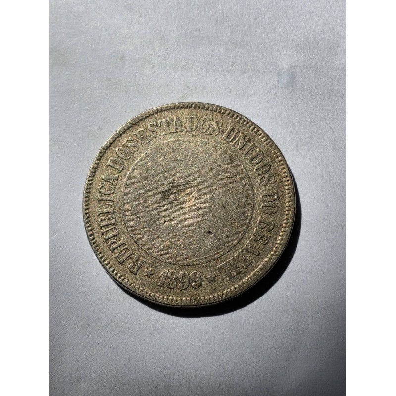 Moeda Brasil 200 reis 1899 data difícil MBC