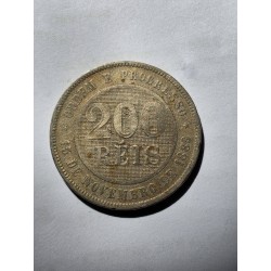 Moeda Brasil 200 reis 1899 data difícil MBC