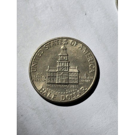 Moeda dos Estados Unidos half dollar bicentenário independência