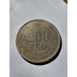 Moeda Brasil 200 reis 1895 republica