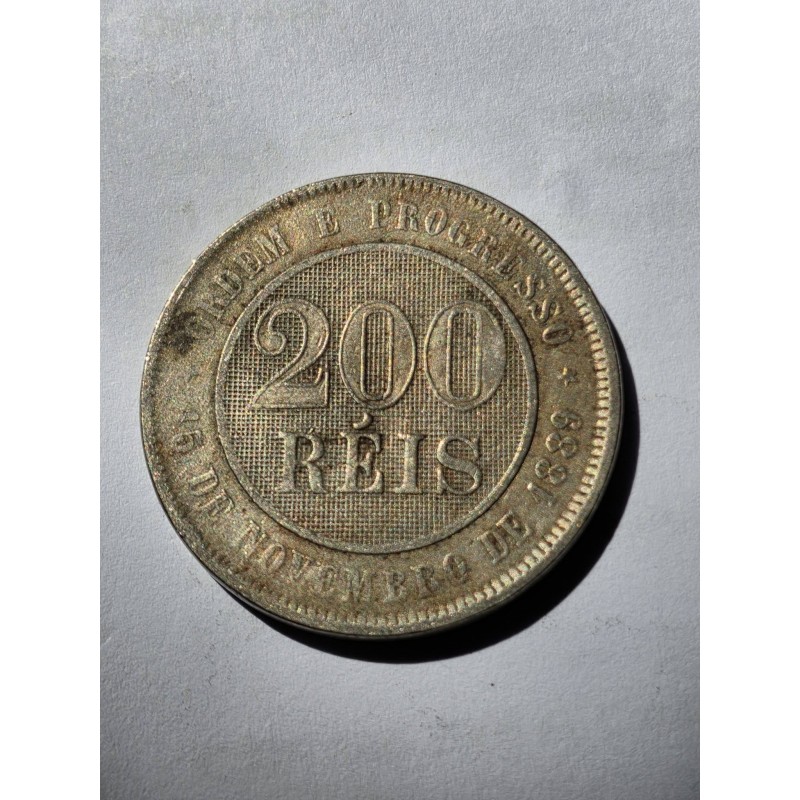 Moeda brasil republica 200 reis 1898
