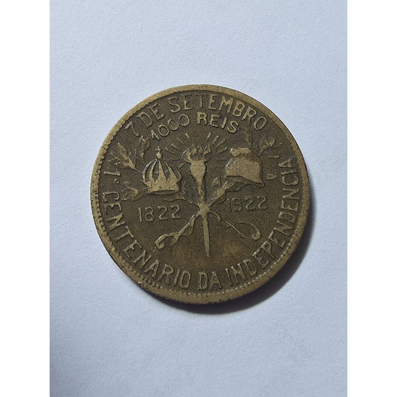 Moeda Brasil 1000 reis 1922 BBasil