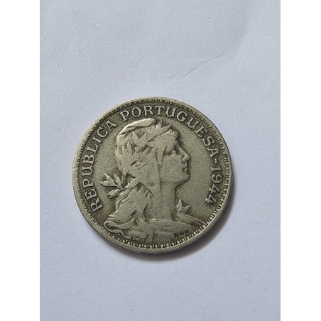 Moeda de Portugal 50 centavos 1944