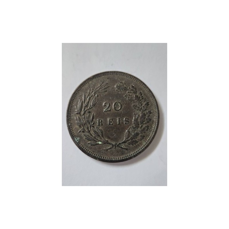 Moeda Antiga Portugal 10 Réis 1892 - Carlos I - Rara Peça Histórica