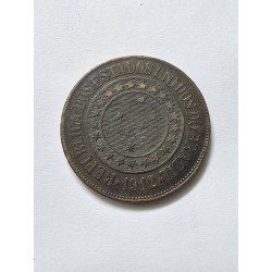 Moeda Brasil 40 Reis 1912 data difícil