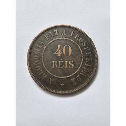 Moeda Brasil 40 Reis 1912 data difícil