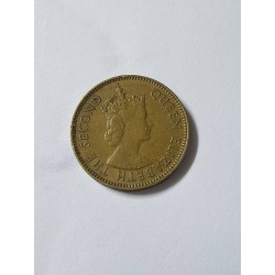 Moeda de Hong Kong 10 cents 1958