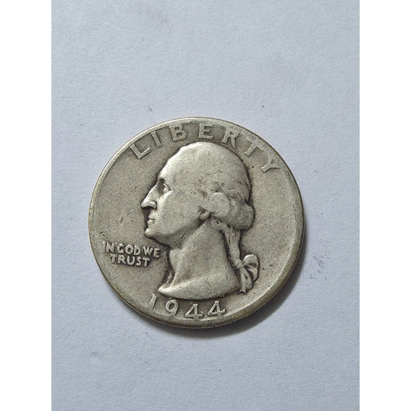 Moeda dos Estados Unidos USA quarter dollar 1944 prata 900