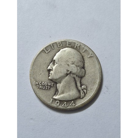 Moeda dos Estados Unidos USA quarter dollar 1944 prata 900