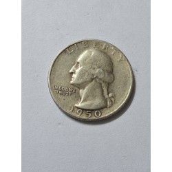 Moeda dos Estados Unidos USA quarter dollar 1950 S prata 900