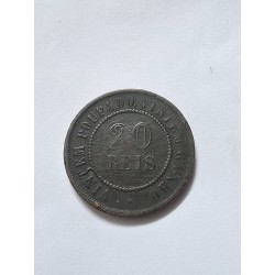 Moeda Brasil republica 20 reis 1894 vintém bronze