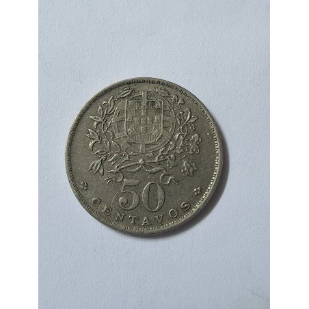 Moeda de Portugal 50 centavos 1968